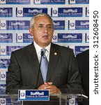 Small photo of GUATEMALA CITY - SEPTEMBER 1: President of Guatemala, Otto Perez, gives a press conference to fend off accusations of corruption. He was stripped of immunity on september 1, 2015 in Guatemala city.