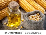 Corn Oil In Small Bottle