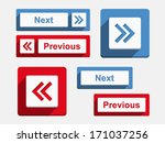next and previous buttons  flat ... | Shutterstock .eps vector #171037256