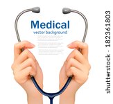 medical background with hands... | Shutterstock .eps vector #182361803
