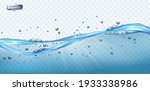 transparent water waves with... | Shutterstock .eps vector #1933338986