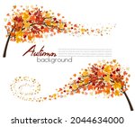 autumn absctact background with ... | Shutterstock .eps vector #2044634000