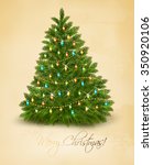 merry christmas card with... | Shutterstock .eps vector #350920106