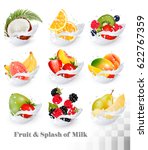 big collection icons of fruit... | Shutterstock .eps vector #622767359