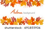 panorama fall autumn colorful... | Shutterstock .eps vector #691855936