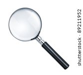 Magnifying glass isolated on...