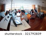 startup business people group working everyday job  at modern office