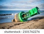 Small photo of Government Bell Buoy Washed Ashore after Hurricane