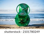 Small photo of Government Bell Buoy Washed Ashore after Hurricane