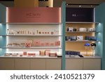 Small photo of SINGAPORE - NOVEMBER 06, 2023: cosmetics displayed at Paragon Mall. The Paragon is a shopping complex located in the Orchard Road area of Singapore.