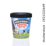 Small photo of IRVINE, CA - MAY 29, 2017: Cherry Garcia Ice Cream. Ben and Jerrys tribute flavor to the rock legend Jerry Garcia of the Grateful Dead.