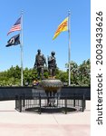 Small photo of WESTMINSTER, CALIFORNIA - 5 JULY 2021: Vietnam War Memorial at Sid Goldstein Freedom Park.