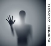shadow blur of horror man... | Shutterstock .eps vector #2032043963