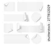 set of white paper stickers... | Shutterstock .eps vector #277812029