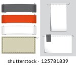 6 different fabric labels with... | Shutterstock .eps vector #125781839