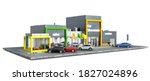 modern car showroom building ... | Shutterstock . vector #1827024896