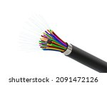fiber optic cable in section on ... | Shutterstock .eps vector #2091472126