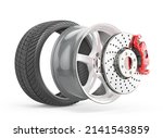 wheel structure. car wheel with ... | Shutterstock . vector #2141543859