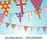 Bunting Background Against A...