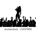 female singer silhouette with... | Shutterstock .eps vector #21957850