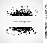 abstract music background with... | Shutterstock .eps vector #137535296