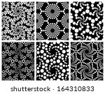 Vector Monochrome Patterns Set