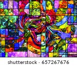 Stained Glass Series. Artistic...