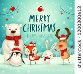 merry christmas and happy new... | Shutterstock .eps vector #1200300613