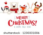 merry christmas  christmas cute ... | Shutterstock .eps vector #1230331006