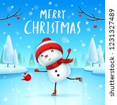 merry christmas  cheerful... | Shutterstock .eps vector #1231327489