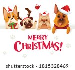 merry christmas  dogs and... | Shutterstock .eps vector #1815328469