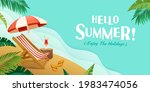 hello summer holiday beach... | Shutterstock .eps vector #1983474056
