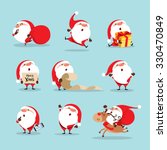 collection of christmas santa... | Shutterstock .eps vector #330470849