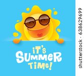 it s summer time  summer sun... | Shutterstock .eps vector #638629699