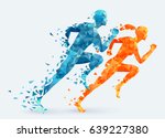 man vs woman. runners vector... | Shutterstock .eps vector #639227380