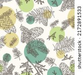 seamless pattern with conifers  ... | Shutterstock .eps vector #2172891533
