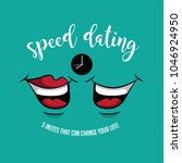 speed dating design with chatty ... | Shutterstock .eps vector #1046924950