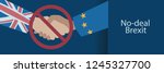 no deal brexit design. eps10... | Shutterstock .eps vector #1245327700