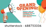 grand opening flyer  marketing... | Shutterstock . vector #688753336