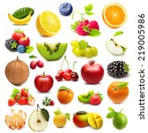 different type of fruits... | Shutterstock . vector #219005986
