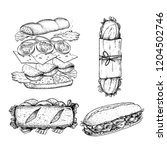 Hand Drawn Sketch Sandwiches...