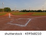 Small photo of A wide angle shot of a baseball field.