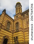 Small photo of The Dohany Street Synagogue, also known as the Great Synagogue or Tabakgasse Synagogue, in Budapest, Hungary. It is the largest synagogue in Europe