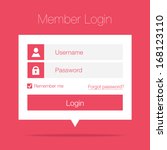 clean member login design | Shutterstock .eps vector #168123110