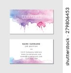 watercolor business card... | Shutterstock .eps vector #279806453
