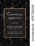 business card with marble... | Shutterstock .eps vector #439728100
