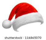 Santa claus red hat isolated on ...