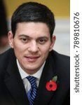 Small photo of Belgrade, Serbia - November 05, 2008: David Miliband, British Secretary of State for Foreign Affairs at the time, in front of media representatives