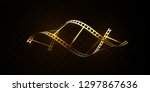 Golden Film Strip Isolated On...