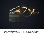 Film Clapperboard With Curled...